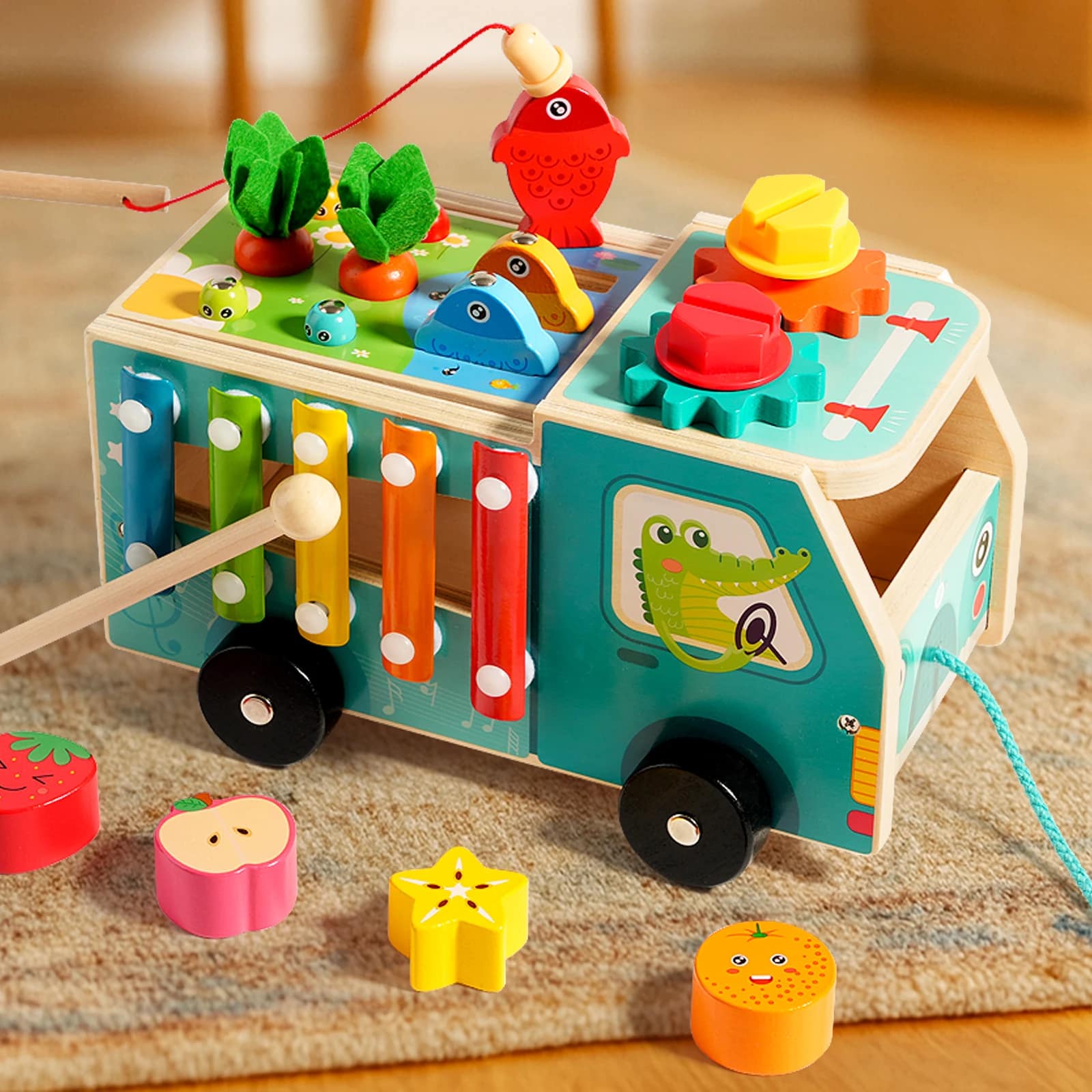 Montessori Farm Truck Multifunctional Toy - Image 2