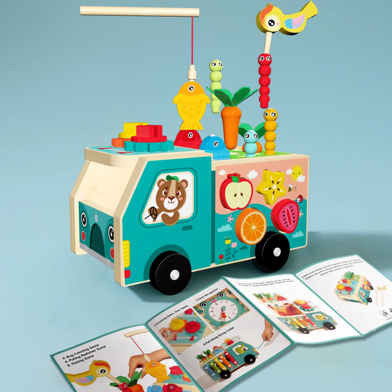 Montessori Farm Truck Multifunctional Toy - Image 4