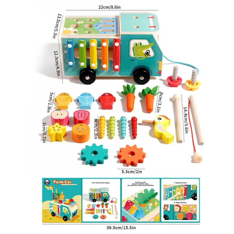 Montessori Farm Truck Multifunctional Toy - Image 6