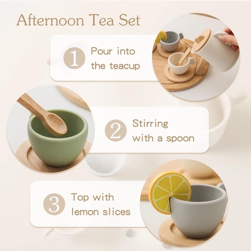 Montessori Toy Teapot Kitchen Set - Image 3